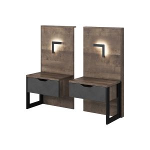 Farmhouse Bedside Tables Oak Grande