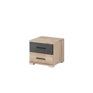 Elegant Bedside Cabinet Oak San Remo