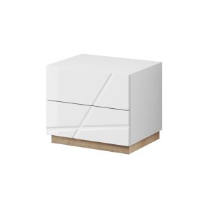 Moda Bedside Cabinet White Gloss