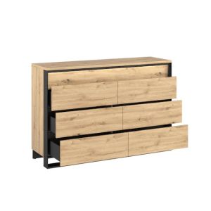 Sweden QS 04 Chest of Drawers 130cm Oak Artisan