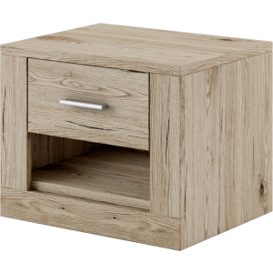 Petra Bedside Cabinet Light Oak San Remo Matt
