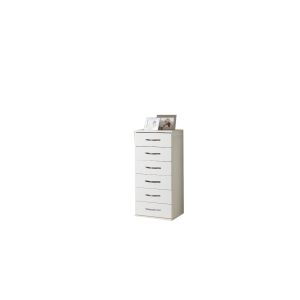 Tall Boy 6 Drawer Chest of Drawers White