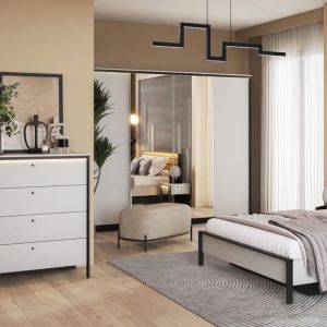 Stella Grey & Black Bedroom Furniture Set