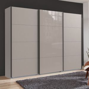 Elegate Sliding Wardrobe in Dessert Grey | 3 Door | 270cm