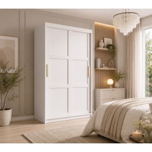 Hampton Shaker Sliding Wardrobe 2 Door White