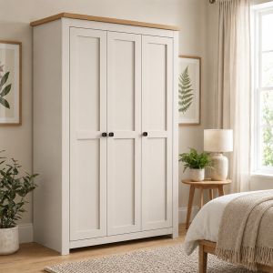 Mollie Shaker 3 Door Wardrobe Cashmere 120cm