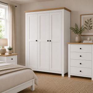 Mollie Shaker White Bedroom Furniture Set