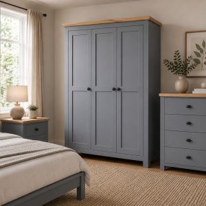 Mollie Shaker Graphite Grey Bedroom Furniture Set