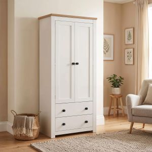 Mollie Shaker 2 Door Wardrobe Cashmere White 80cm