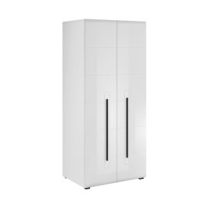 Denmark  2 Door Wardrobe 90cm White Gloss