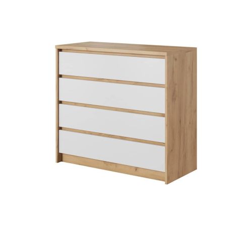 Geneva Chest Of Drawers White & Oak 93cm