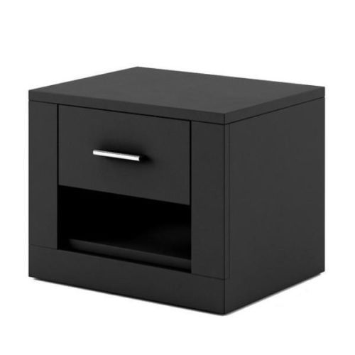 Petra Bedside Cabinet Black Matt