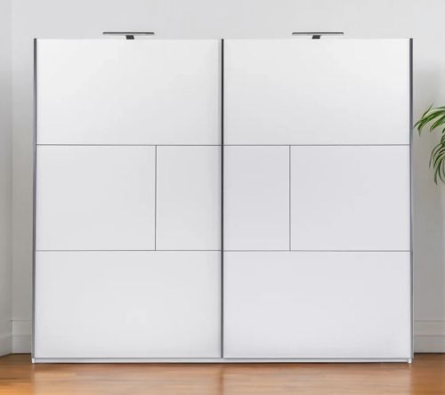 Alpine White Sliding Door Wardrobe 250cm