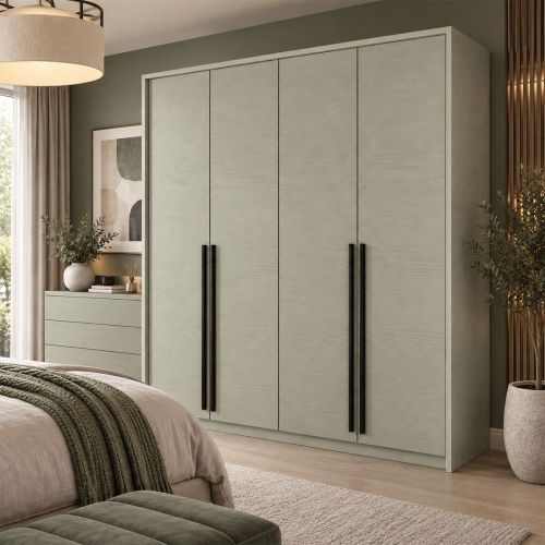 Eden 4 Door Wardrobe in Eucalyptus / Sage Green 210cm