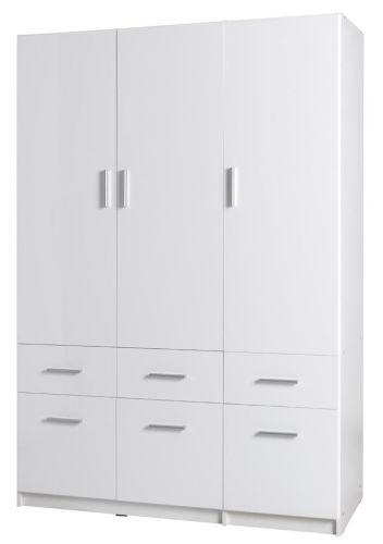 Arctic Hinged Door Wardrobe 136cm White Gloss
