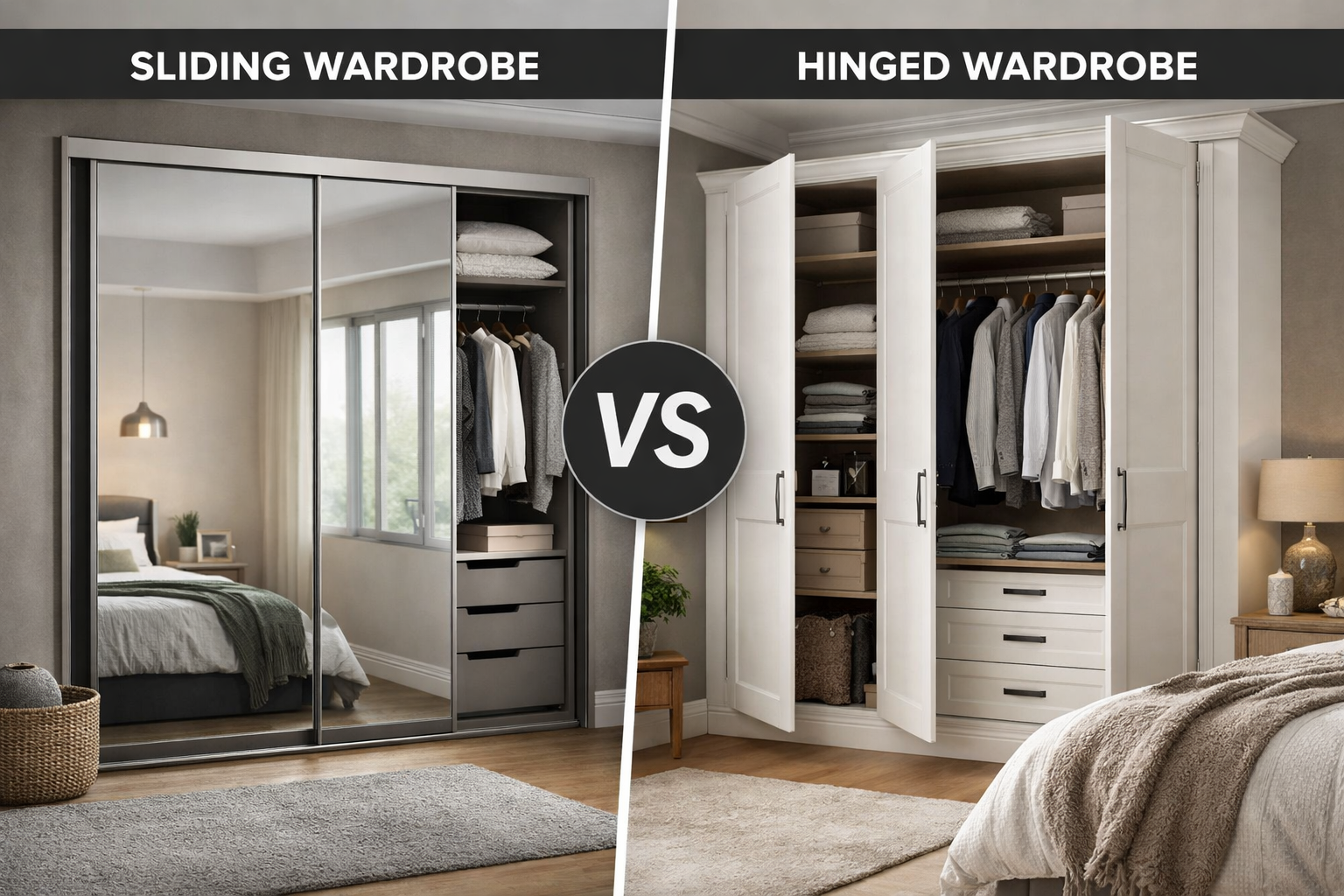 Sliding vs. Hinged Wardrobes: Which Is Better for Your Room Layout?