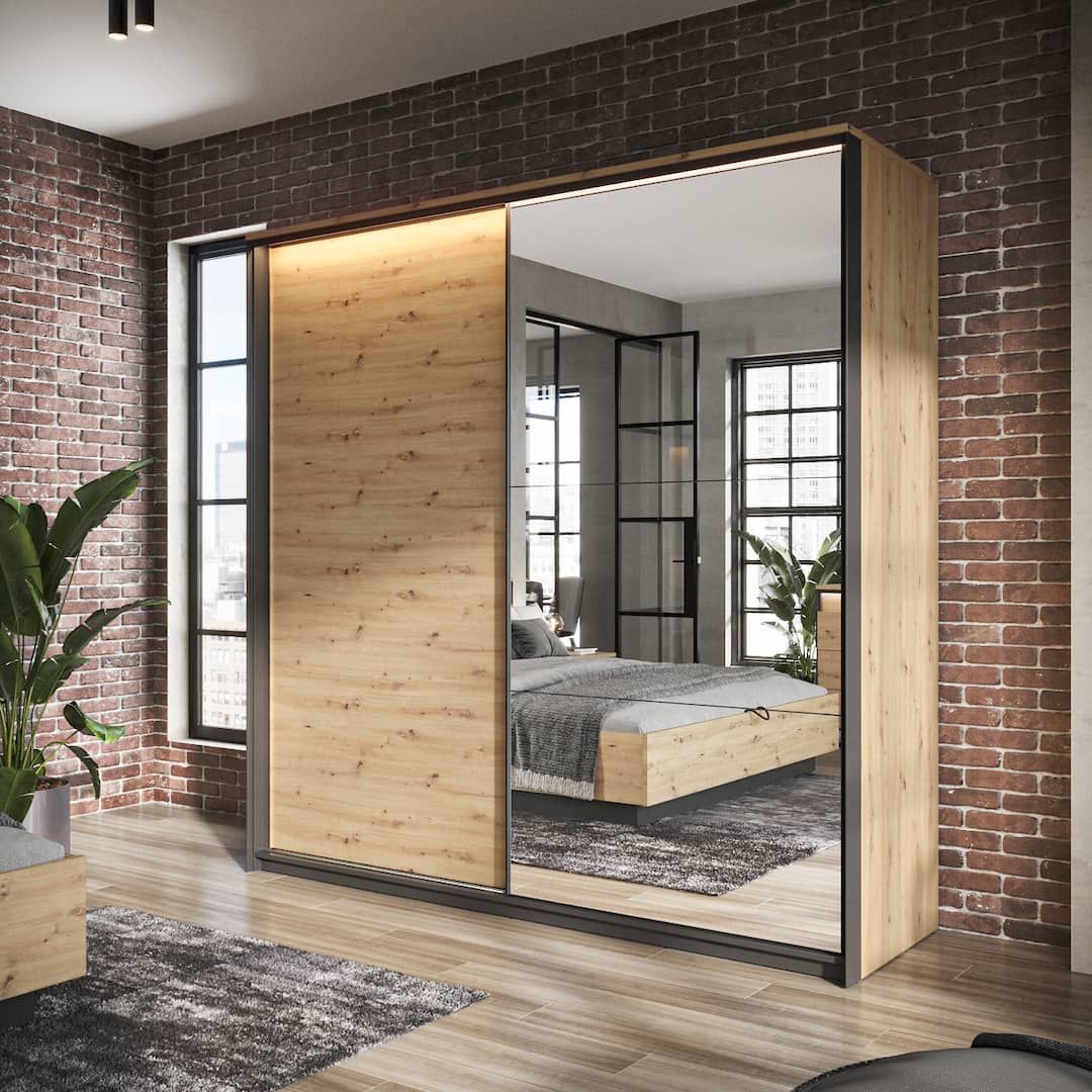 oak effect wardrobe